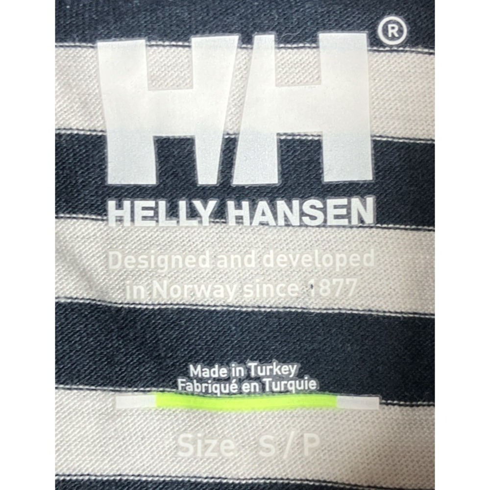 HELLY HANSEN FJORD POLO Shirt Navy Blue Stripe Men's Size Small NEW Regular Fit - Picture 5 of 9